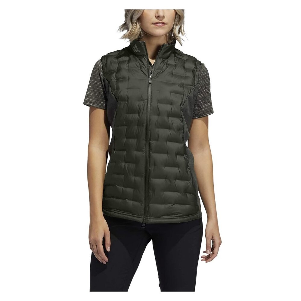 Adidas Women's FrostGuard Full-Zip Down Vest Forest Green Small $156 Value